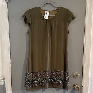 VTG Irina Sigal Embellished Mini Dress